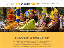 Tablet Screenshot of creativeworkfund.org